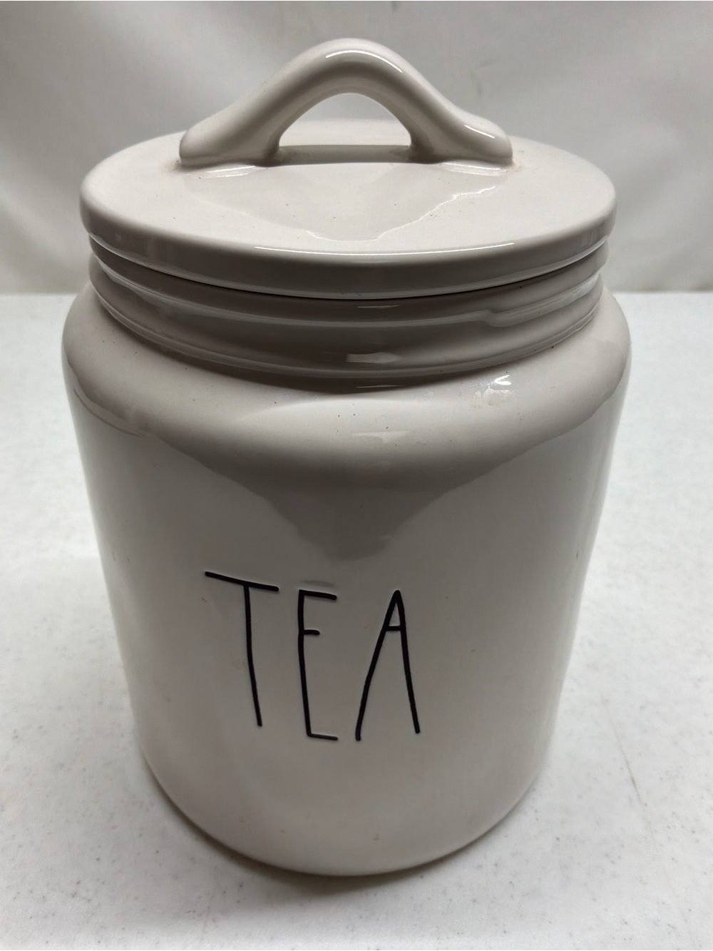 Rae Dunn Ceramic Tea Canister - White
